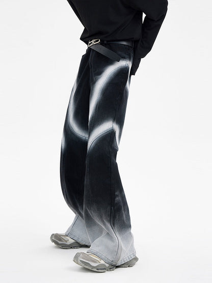 Urban Street Hiphop Coated Denim Flare Pants [ID:0224PA]
