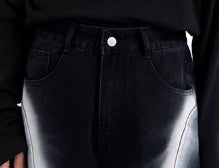 Urban Street Hiphop Coated Denim Flare Pants [ID:0224PA]