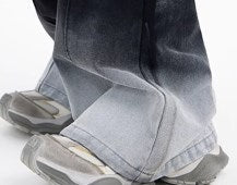 Urban Street Hiphop Coated Denim Flare Pants [ID:0224PA]