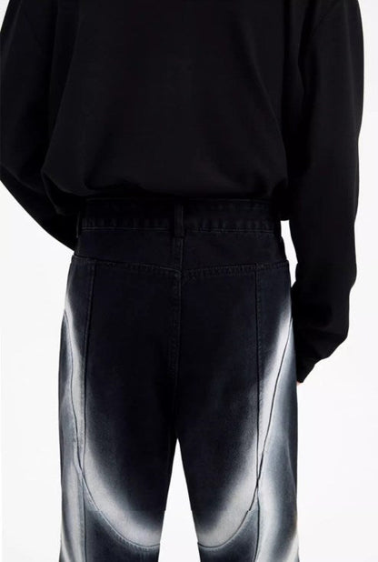 Urban Street Hiphop Coated Denim Flare Pants [ID:0224PA]