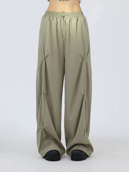 Layered TR Fabric Pleated Wide-Leg Pants [ID:0229PA]