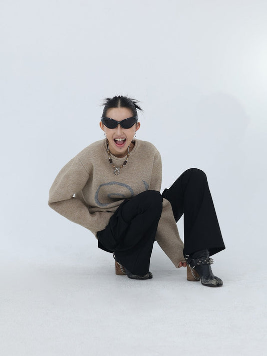 Black Low-Rise Tailored Flare Cargo Pants [ID:0233PA]