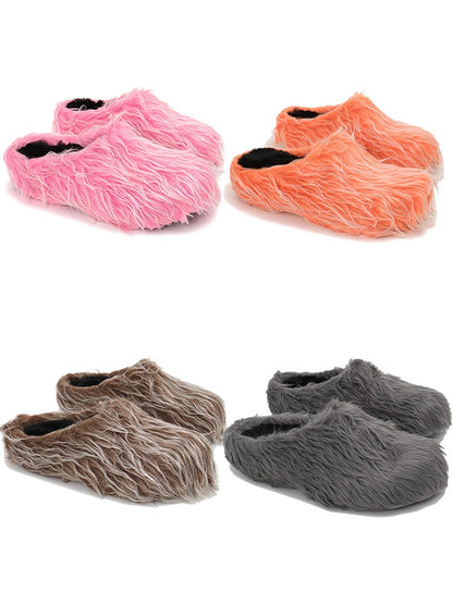 Autumn-Winter Plush Tassel Slip-On Shoes [ID:0250SH]