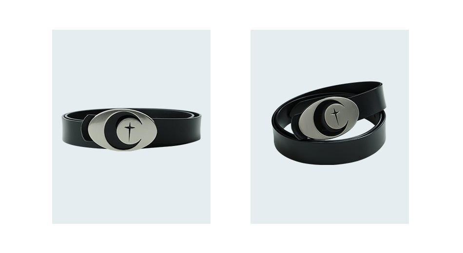 Original Moon Metal Buckle Unisex Futuristic Belt [ID:0251BE]