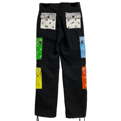 Paisley Multi-Pocket Relaxed Straight Utility Pants [ID:0254PA]