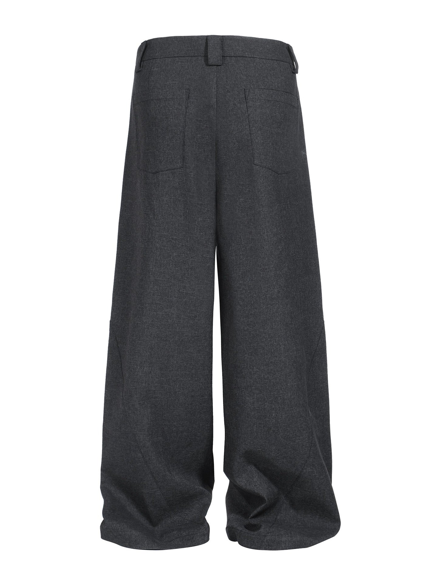 Grey Wide-Leg Relaxed Tailored Wide Pants [ID:0255PA]