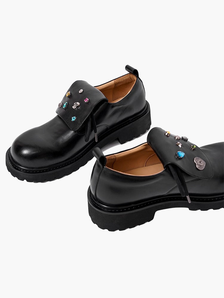 靴 symbol of the light Derby shoes SYMBOLS OF LIGHT Elevated Leather Derby Shoes ローファー – log2x