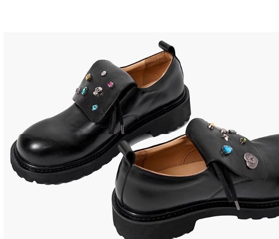 靴 symbol of the light Derby shoes SYMBOLS OF LIGHT Elevated Leather Derby Shoes ローファー – log2x