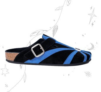 Embroidered Eye Leather Slip-On [ID:0259SH]