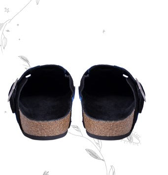 Embroidered Eye Leather Slip-On [ID:0259SH]