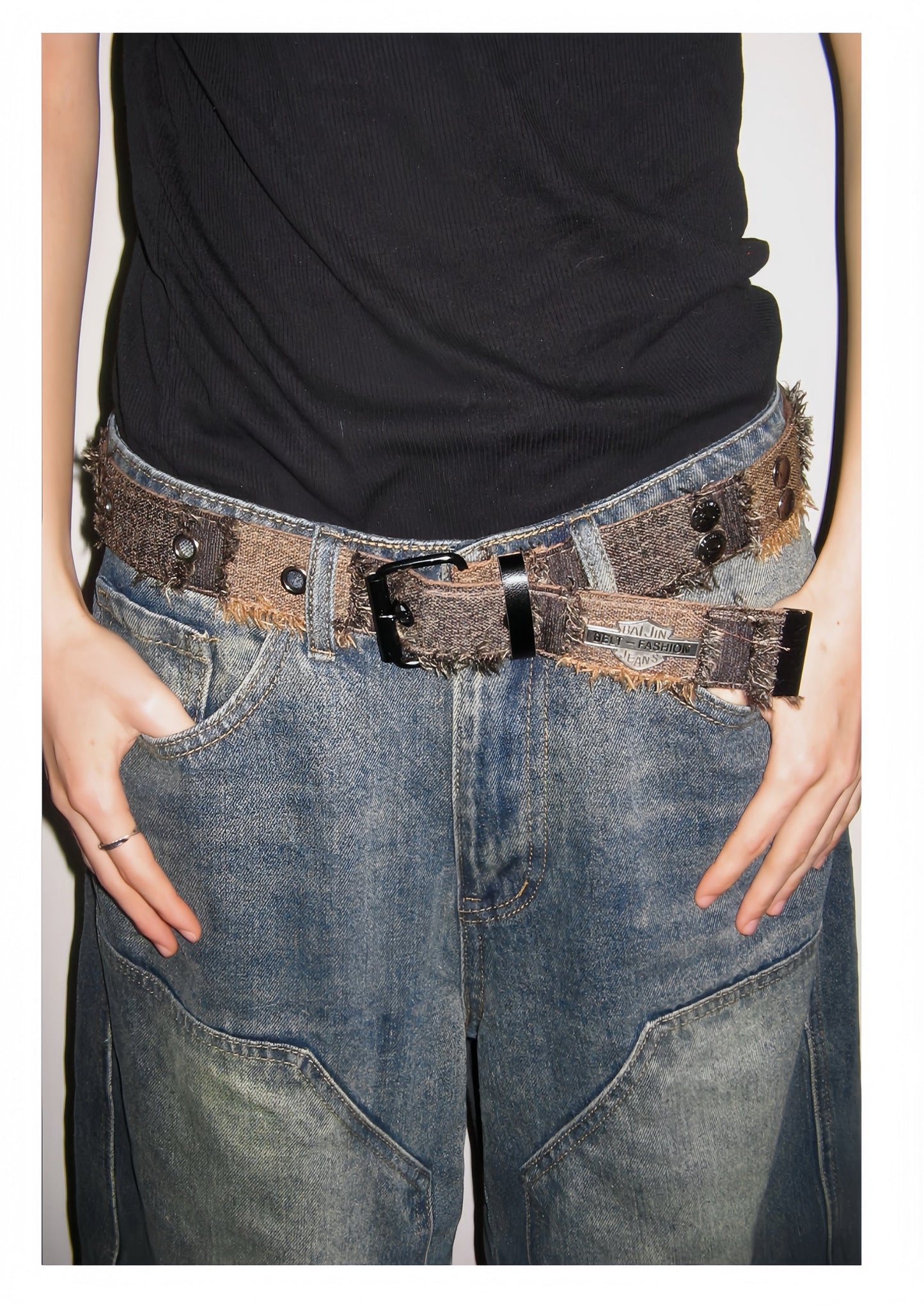 Retro Embroidered Canvas Buckle Design Belt [ID:0279BE]