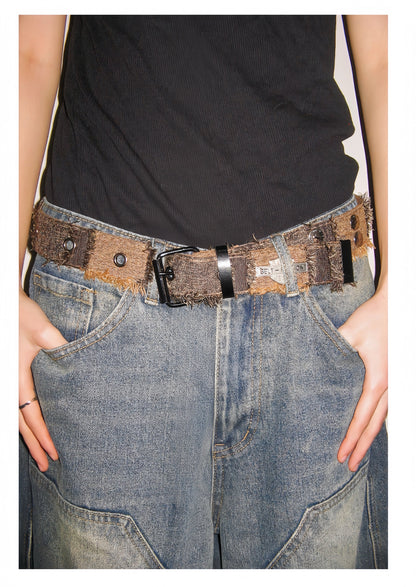 Retro Embroidered Canvas Buckle Design Belt [ID:0279BE]