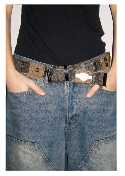 Retro Embroidered Canvas Buckle Design Belt [ID:0279BE]