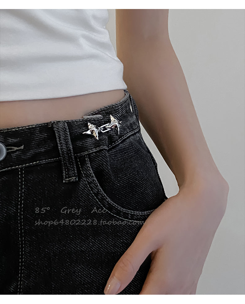 Light Luxury Four-Point Star Adjustable Waist Buckle Belt [ID:0281BE]