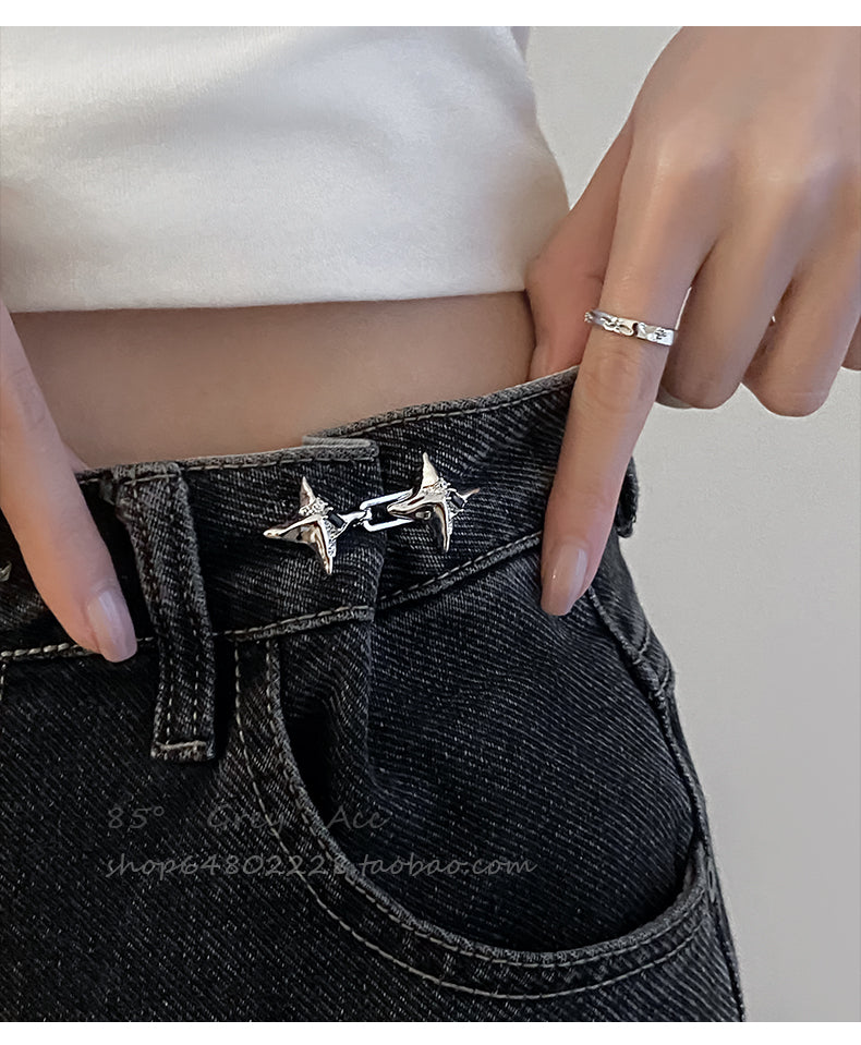 Light Luxury Four-Point Star Adjustable Waist Buckle Belt [ID:0281BE]