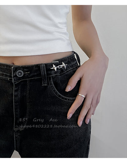 Light Luxury Four-Point Star Adjustable Waist Buckle Belt [ID:0281BE]