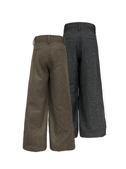 Origami Pleated Wool-Blend Dual-Waist Textured Pants [ID:0287PA]