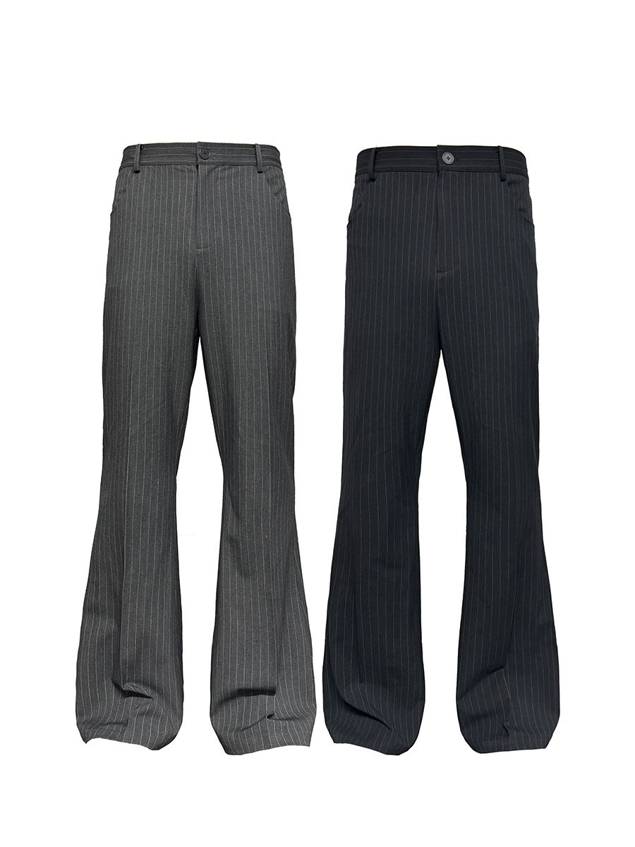 Striped Straight-Leg Flared Pants [ID:0289PA]