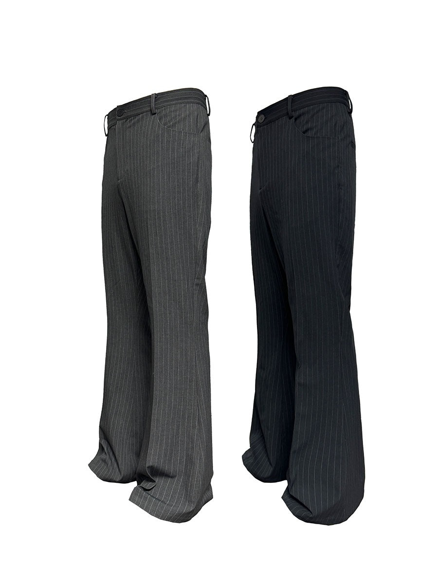 Striped Straight-Leg Flared Pants [ID:0289PA]