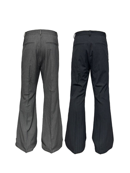 Striped Straight-Leg Flared Pants [ID:0289PA]