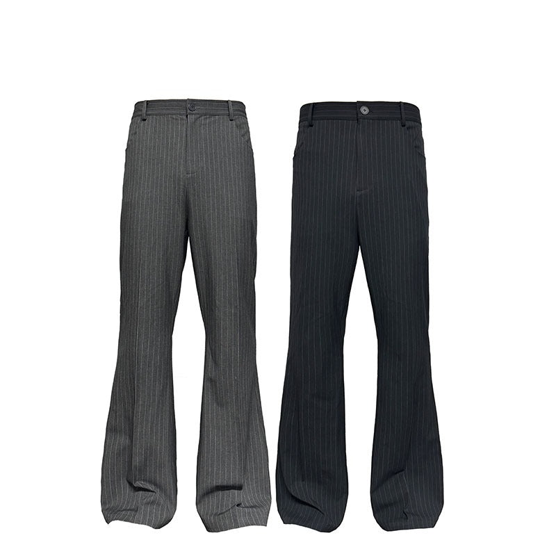 Striped Straight-Leg Flared Pants [ID:0289PA]