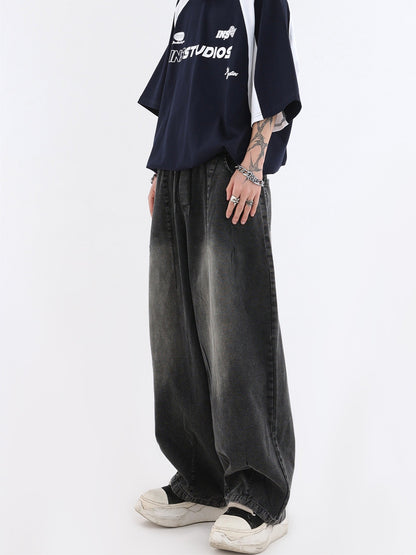 Couple's American Style Gradient Wash Denim Pants [ID:0294PA]