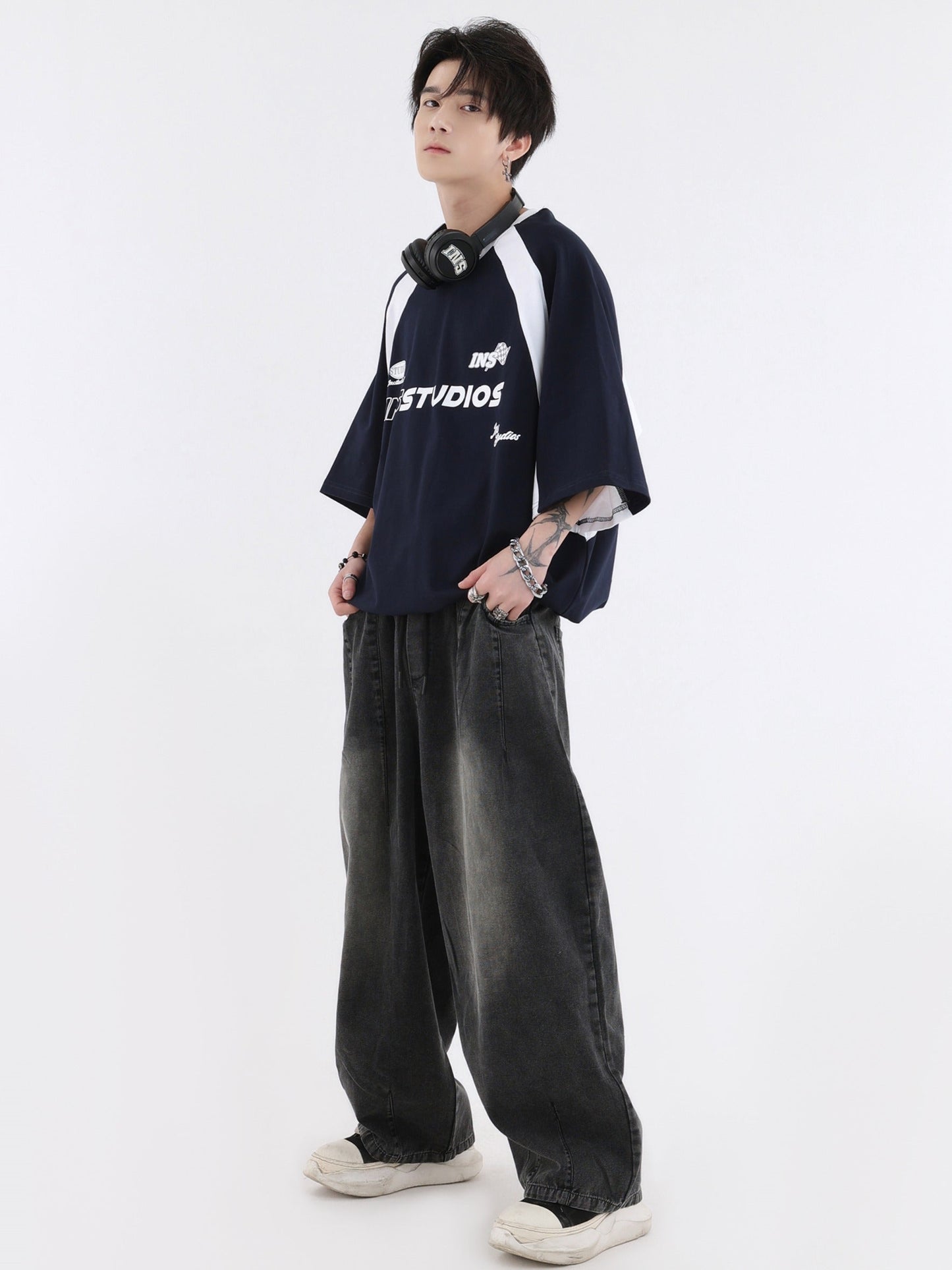 Couple's American Style Gradient Wash Denim Pants [ID:0294PA]