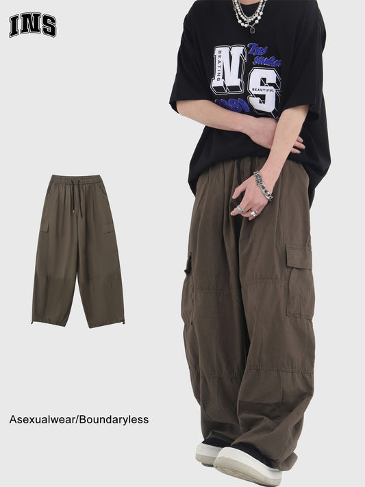 Utility Pocket Relaxed Wide-Leg Cargo Pants [ID:0296PA]