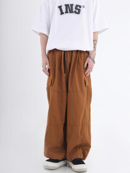 Utility Pocket Relaxed Wide-Leg Cargo Pants [ID:0296PA]