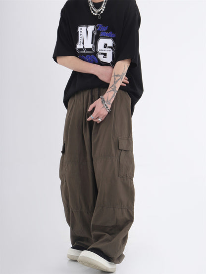 Utility Pocket Relaxed Wide-Leg Cargo Pants [ID:0296PA]