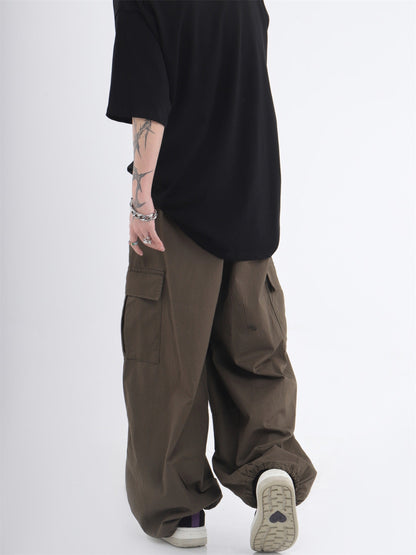 Utility Pocket Relaxed Wide-Leg Cargo Pants [ID:0296PA]