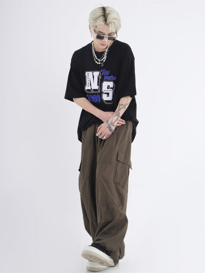 Utility Pocket Relaxed Wide-Leg Cargo Pants [ID:0296PA]