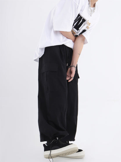 Utility Pocket Relaxed Wide-Leg Cargo Pants [ID:0296PA]