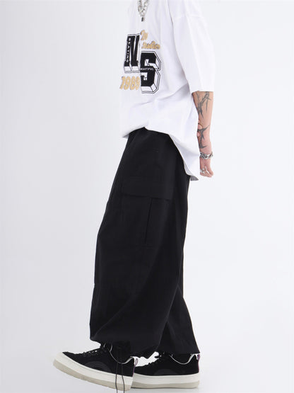 Utility Pocket Relaxed Wide-Leg Cargo Pants [ID:0296PA]