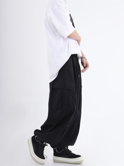 Utility Pocket Relaxed Wide-Leg Cargo Pants [ID:0296PA]