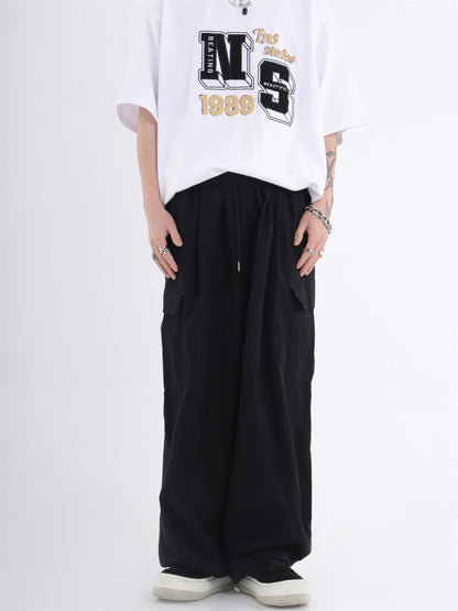 Utility Pocket Relaxed Wide-Leg Cargo Pants [ID:0296PA]