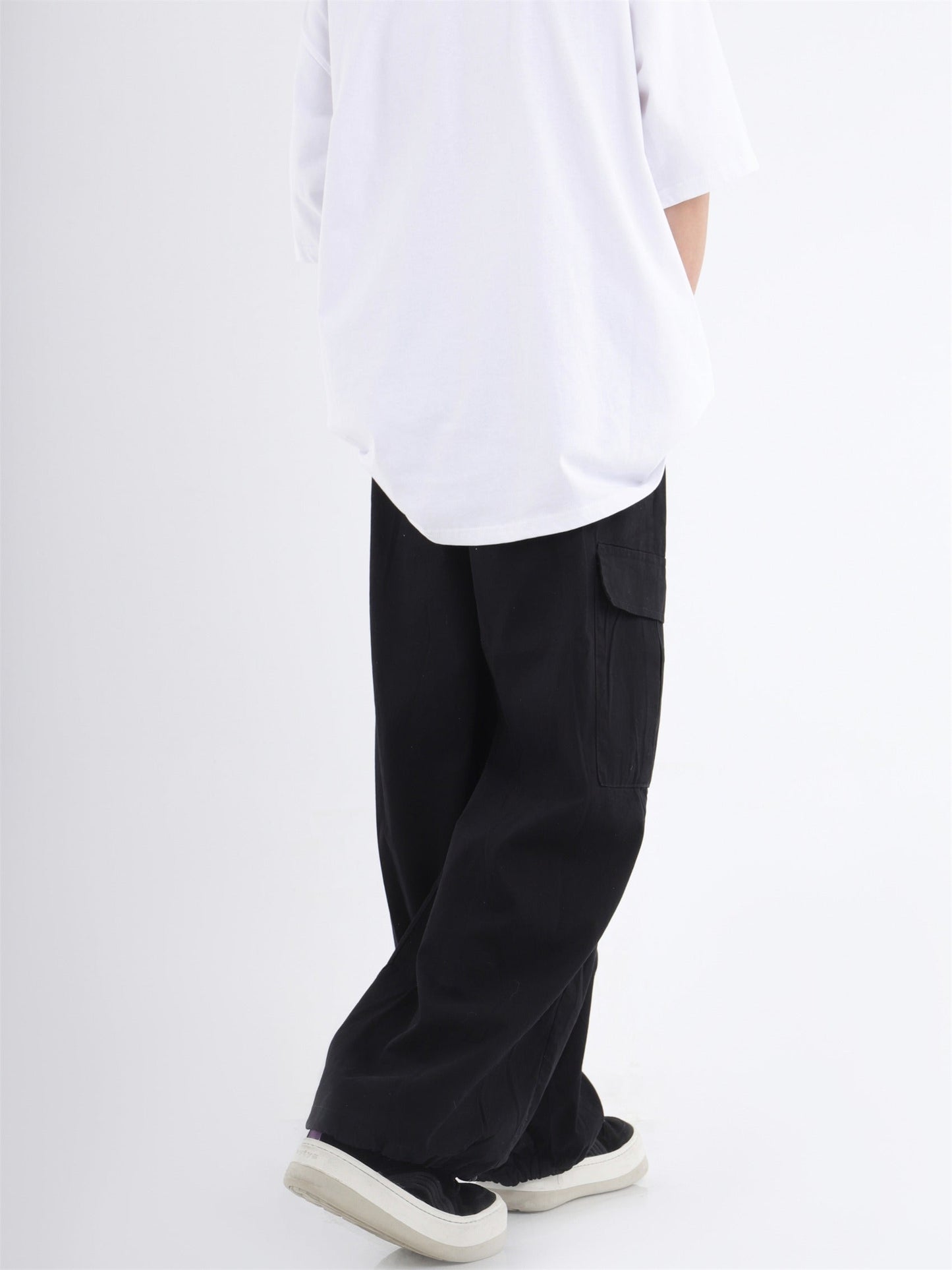 Utility Pocket Relaxed Wide-Leg Cargo Pants [ID:0296PA]