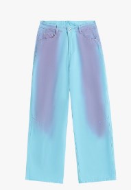 Spray-Paint Gradient Wash Straight-Leg Denim Pants [ID:0298PA]