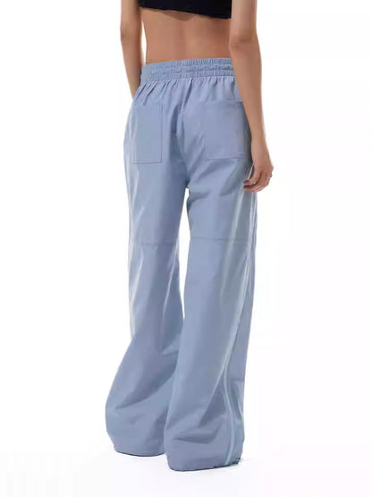 Zipper Detail Windbreaker Street Sports Long Pants [ID:0305PA]