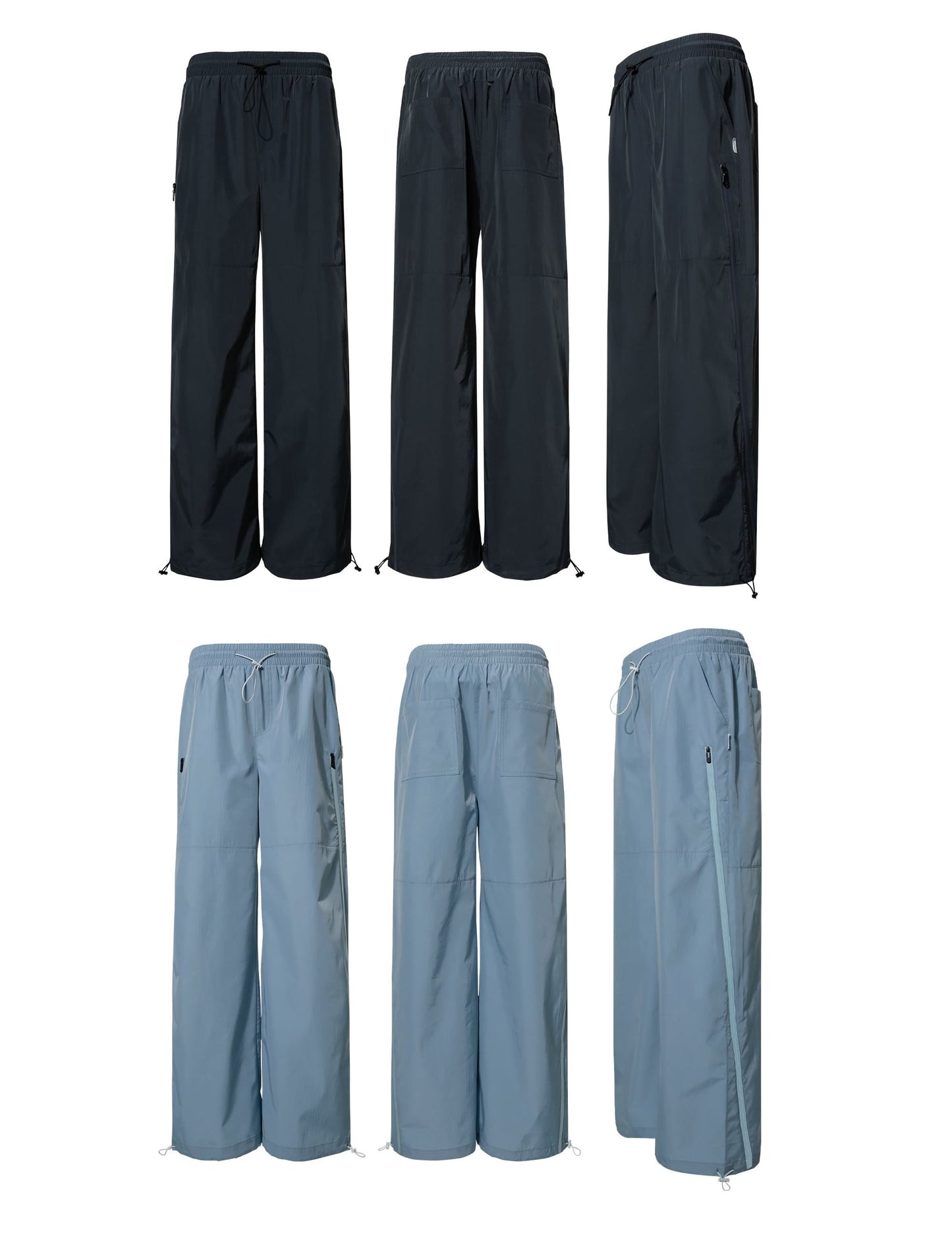 Zipper Detail Windbreaker Street Sports Long Pants [ID:0305PA]