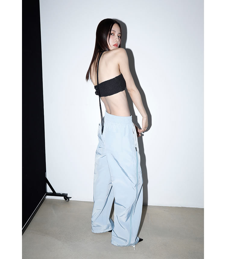 Zipper Detail Windbreaker Street Sports Long Pants [ID:0305PA]