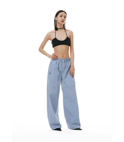 Zipper Detail Windbreaker Street Sports Long Pants [ID:0305PA]