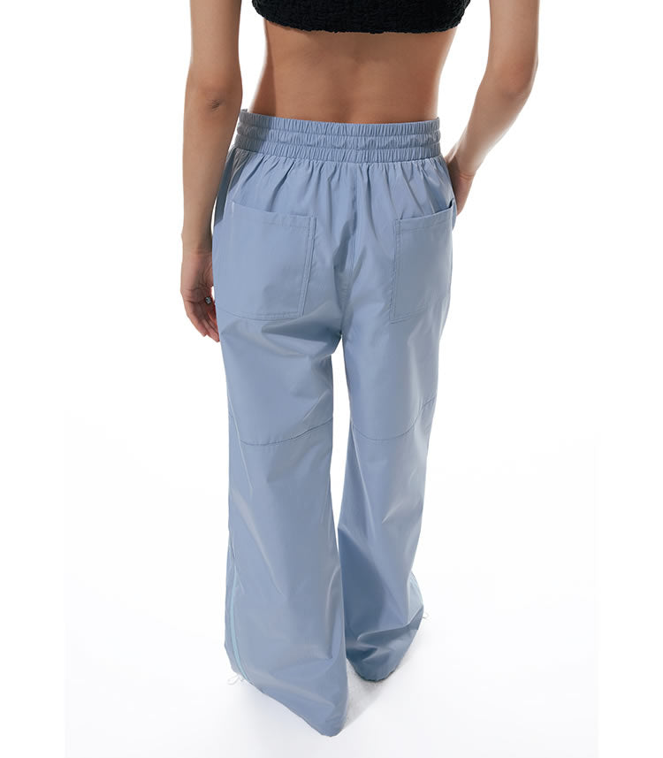 Zipper Detail Windbreaker Street Sports Long Pants [ID:0305PA]