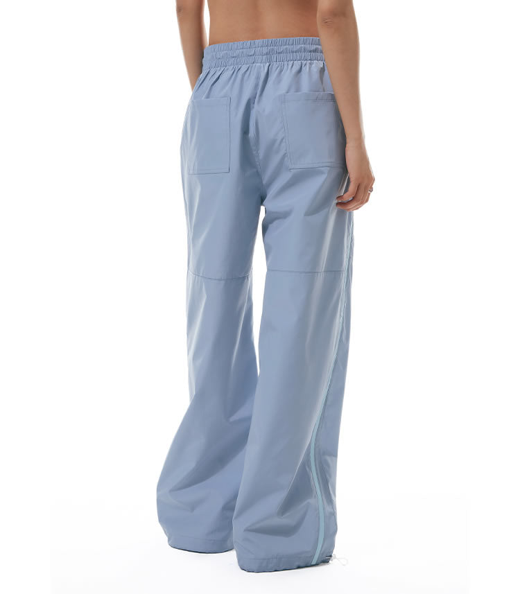 Zipper Detail Windbreaker Street Sports Long Pants [ID:0305PA]