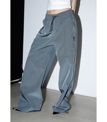 Zipper Detail Windbreaker Street Sports Long Pants [ID:0305PA]