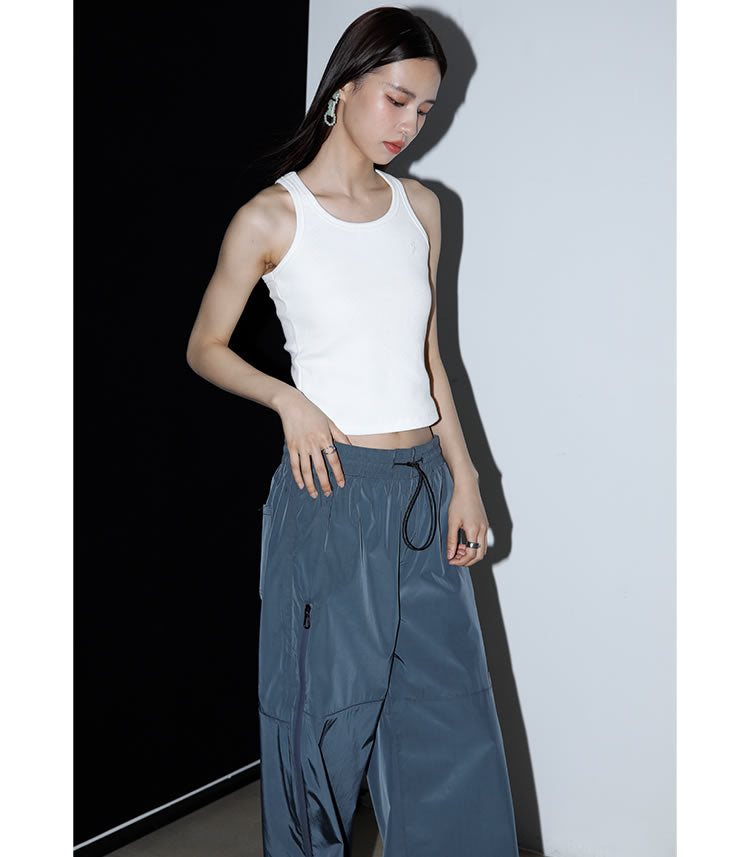 Zipper Detail Windbreaker Street Sports Long Pants [ID:0305PA]