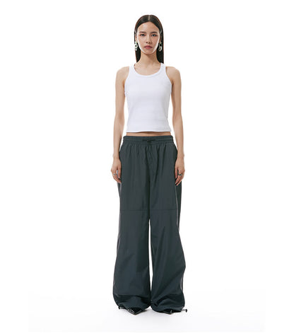 Zipper Detail Windbreaker Street Sports Long Pants [ID:0305PA]