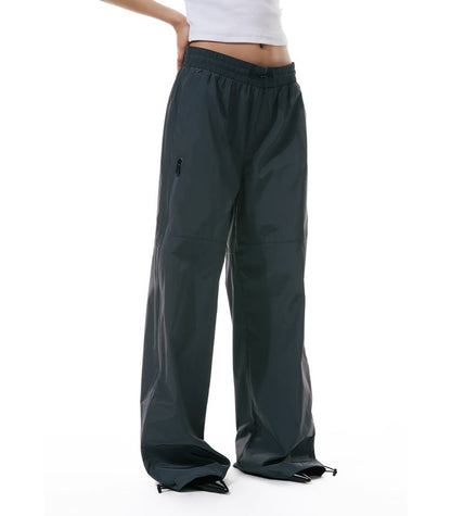 Zipper Detail Windbreaker Street Sports Long Pants [ID:0305PA]