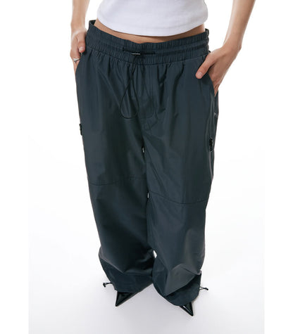Zipper Detail Windbreaker Street Sports Long Pants [ID:0305PA]