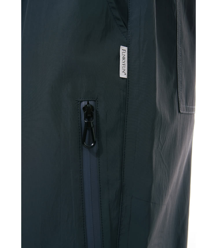 Zipper Detail Windbreaker Street Sports Long Pants [ID:0305PA]